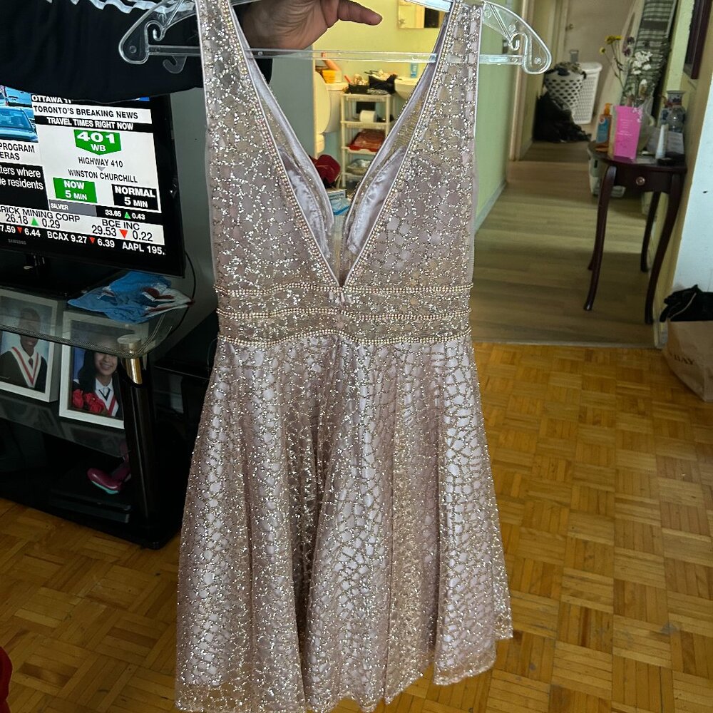 Stunning Rose gold Graduation Dress!! Norma Reed,  Size Small